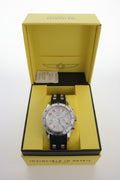 Invicta Angel Women's Watch 49802 | Chronograph Quartz | White Dial | Black Silicone Strap | 38mm | New in Box