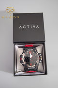 Activa X Invicta Digital Men's Watch ACW8072-003 – 49mm Red Sport Watch | Digital Display | Water Resistant | Gift for Him