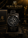 KZ09-ORUSS Men's watch-40mm Black gear quartz mechanical watch